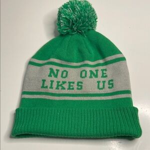 Philly Green and Gray Pom-Pom Beanie